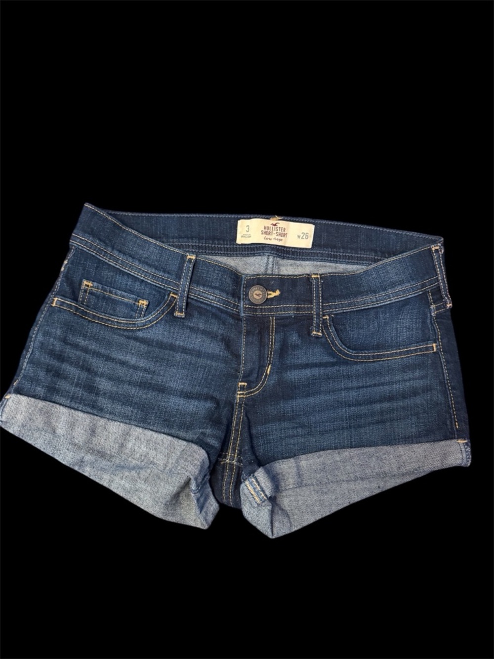 Hollister Dark Wash Denim Short Shorts